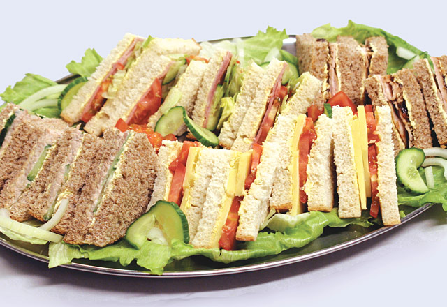A section of sandwiches from our Buffet range